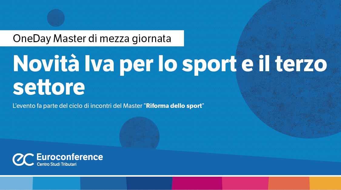 Immagine Novità Iva per lo sport e il terzo settore | Euroconference